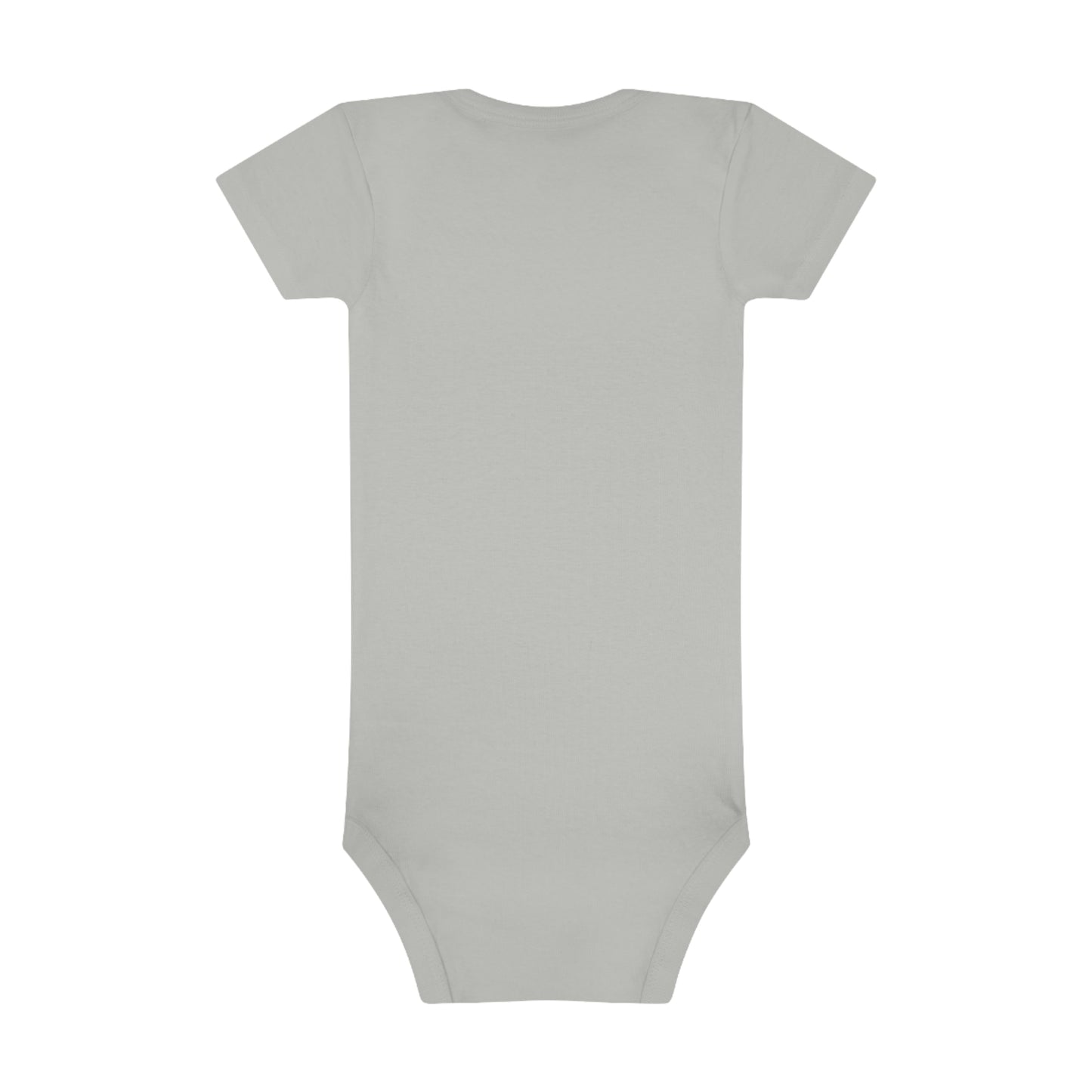 Baby Short Sleeve Onesie® "Certified Organic Brooklynite" - Grey
