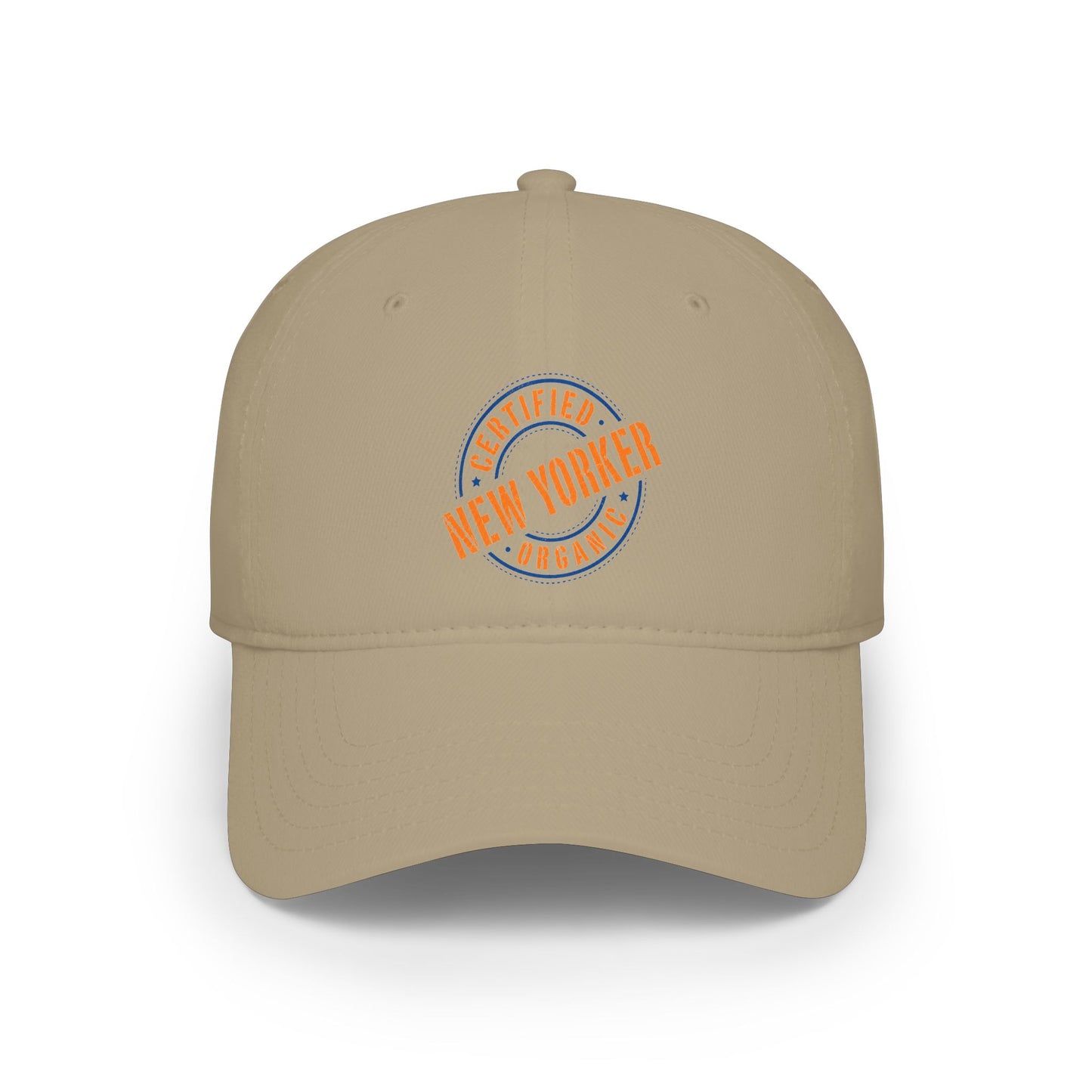 Low-Profile Baseball Cap "Certified Organic New Yorker" - White
