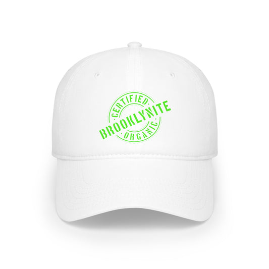 Baseball Cap "Certified Organic Brooklynite" - White