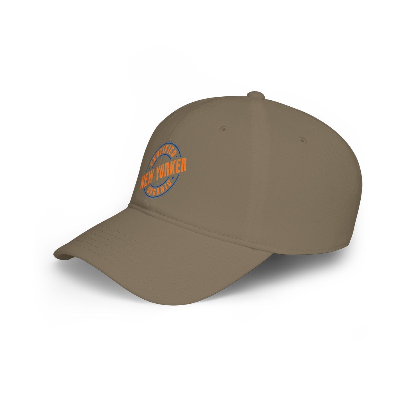 Low-Profile Baseball Cap "Certified Organic New Yorker" - White
