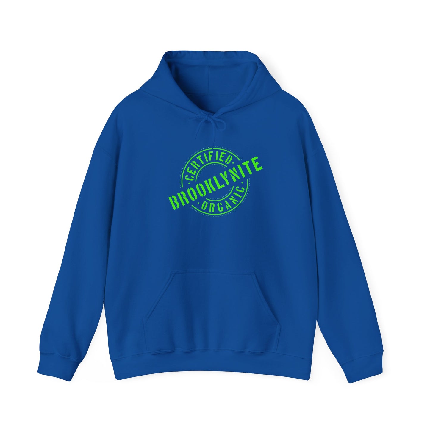 Unisex Hooded Sweatshirt "Certified Organic Brooklynite" — Green Stamp