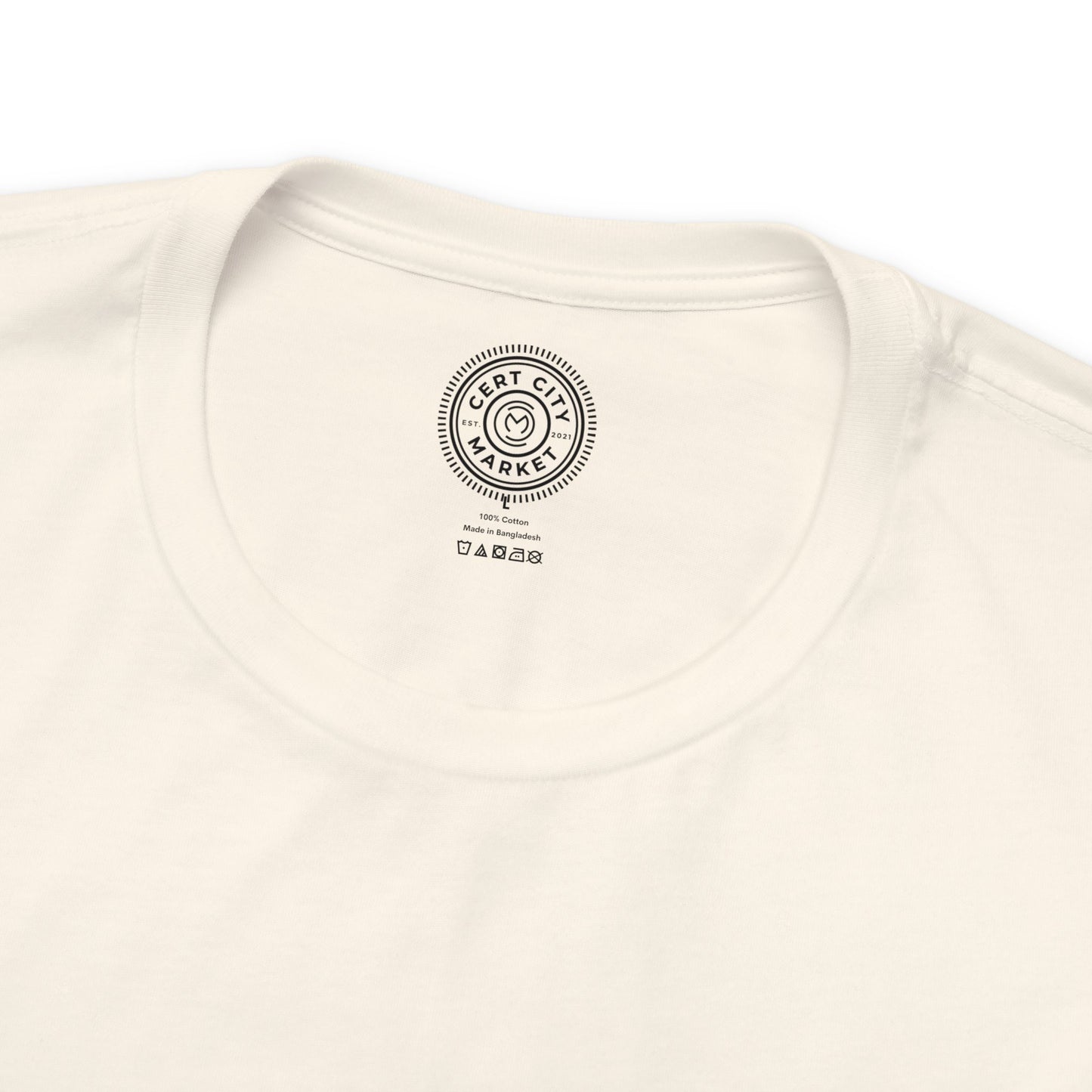 Unisex "Certified Organic Brooklynite"Jersey Short Sleeve Tee - Natural