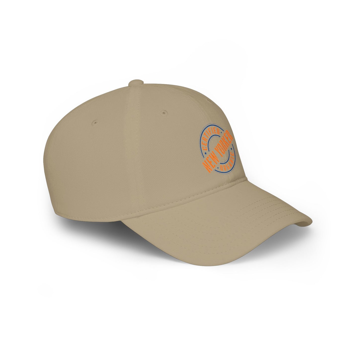 Low-Profile Baseball Cap "Certified Organic New Yorker" - White