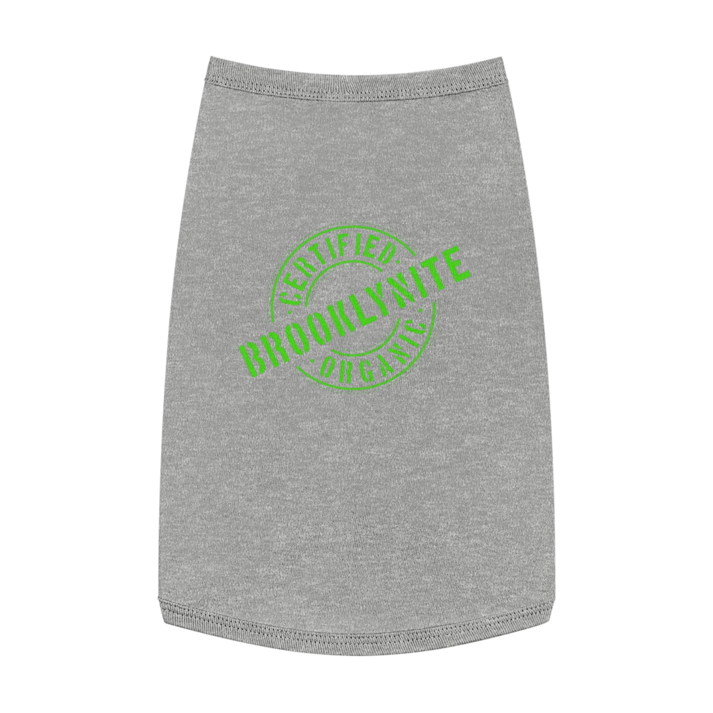 Certified Organic Brooklynite Pet Tank Top – Green Stamp Dog Shirt